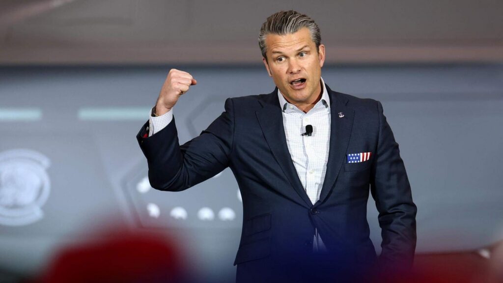 the war rhetoric of Pete Hegseth, head of the Pentagon, raises criticism in the US