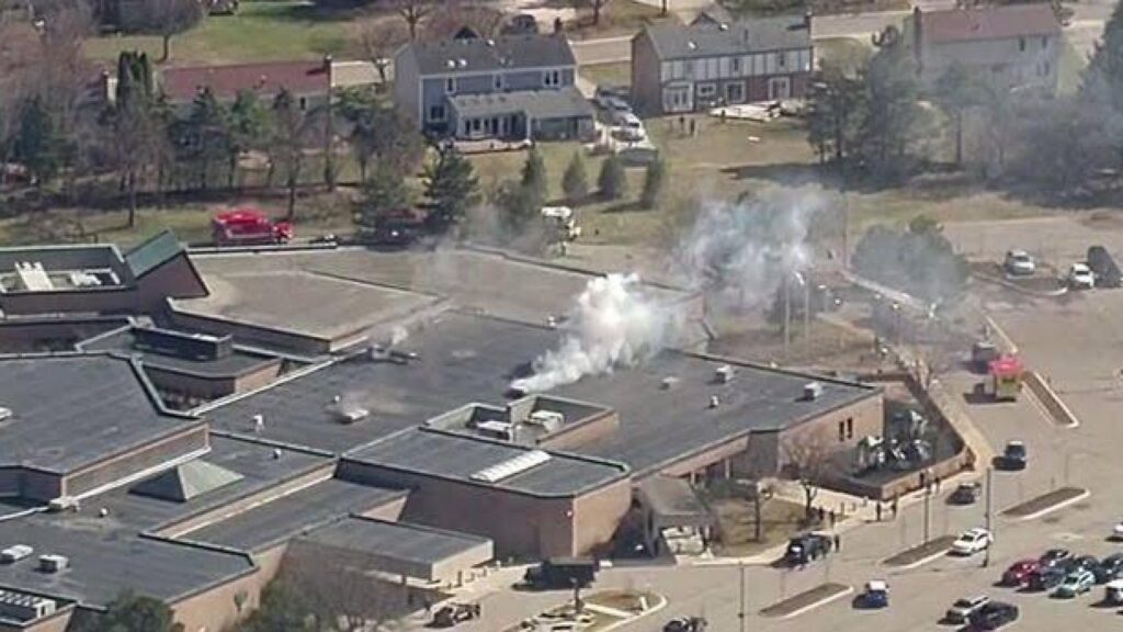 A gunman opens fire inside a synagogue in Michigan after crashing his vehicle into the temple