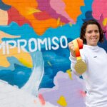 Carla Masip, the high school teacher who is the Spanish 1,500 champion:  "My students made the hallway for me when entering class"