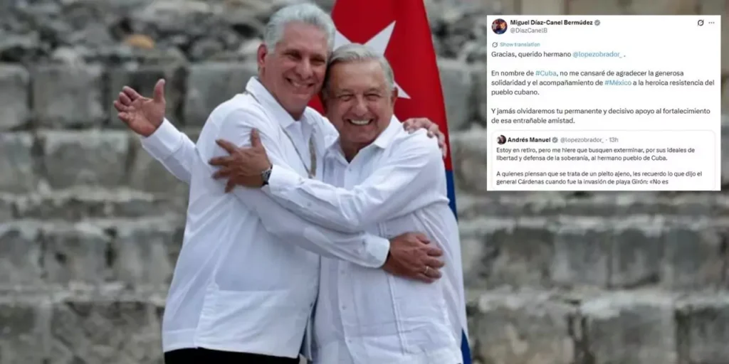 Díaz-Canel thanks AMLO for his support for Cuba after a message on networks