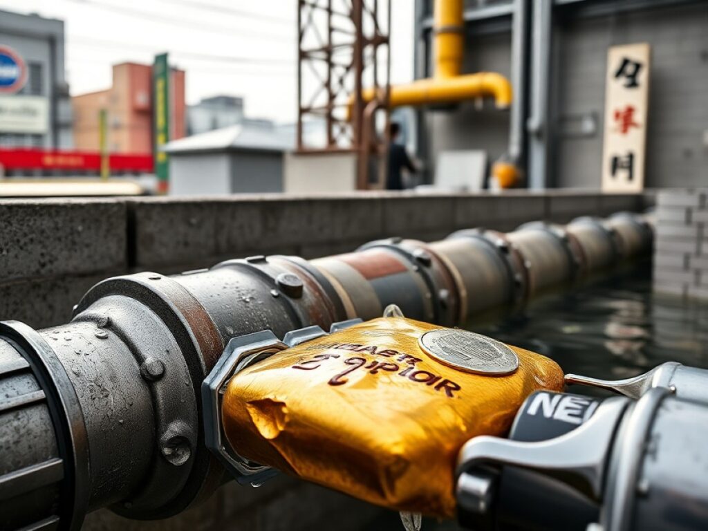 Incredible in Osaka!: Anonymous donates gold bars to renew water pipes.